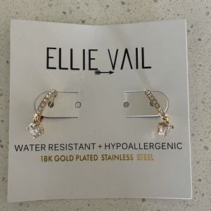 Ellie Vail Gold & Crystal Hoop Earrings